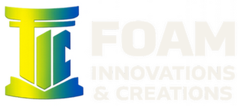 Foam Innovations & Creations logo, a fluted column mark